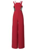 Marc Ellis Sleeveless Wide Leg Jumpsuit - Red