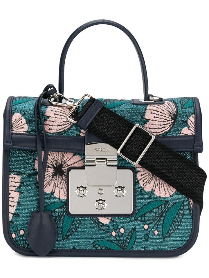 Furla Floral Design Bag - Blue
