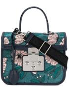 Furla Floral Design Bag - Blue