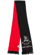 Gucci Embroidered Logo Scarf - Black