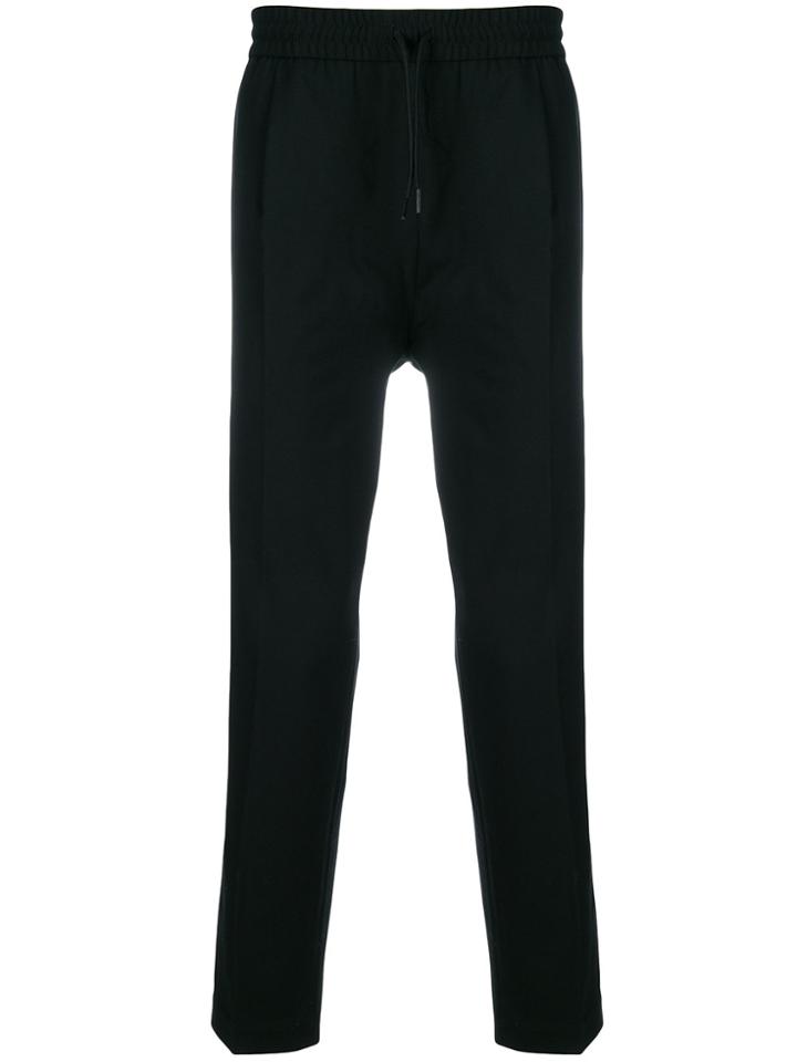 Emporio Armani Cropped Track Pants - Black