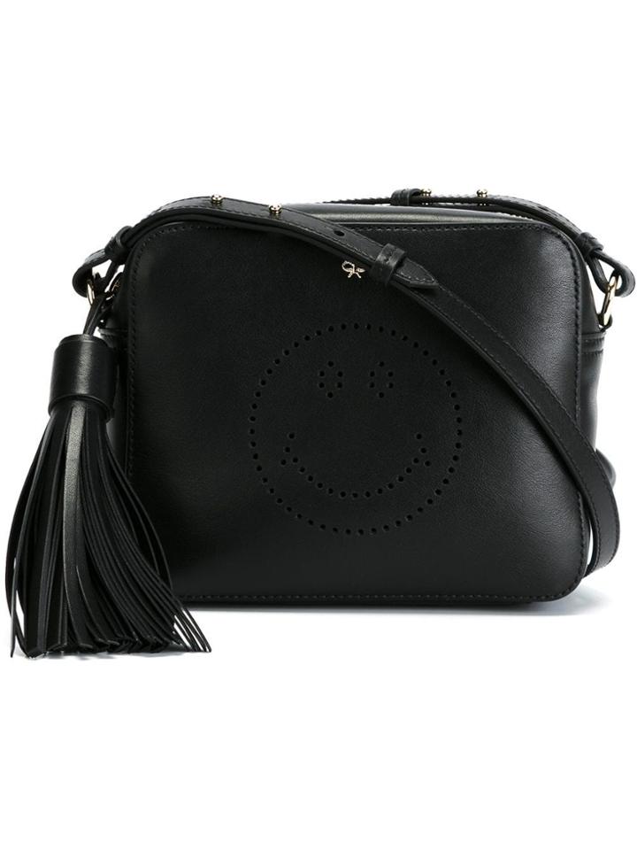 Anya Hindmarch 'smiley' Cross Body Bag - Black