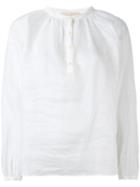 Vanessa Bruno Neck Plaket Blouse, Women's, Size: 34, White, Ramie
