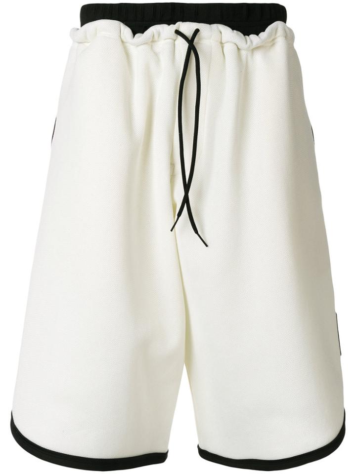 Y-3 Drawstring Waist Shorts - White