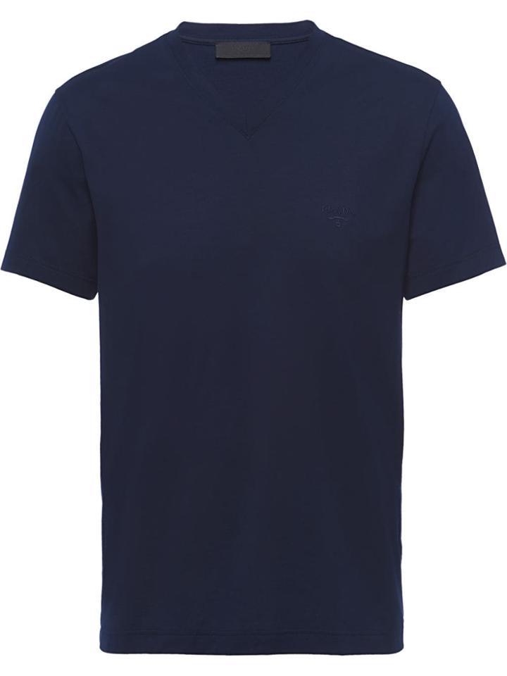 Prada Stretch Logo T-shirt - Blue