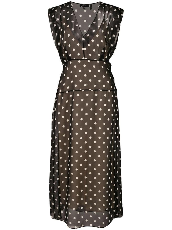 Theory Polka Dot Casual Dress - Black