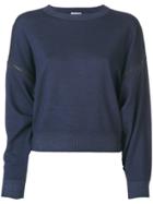 Tomas Maier Zip Sleeve Jumper - Blue