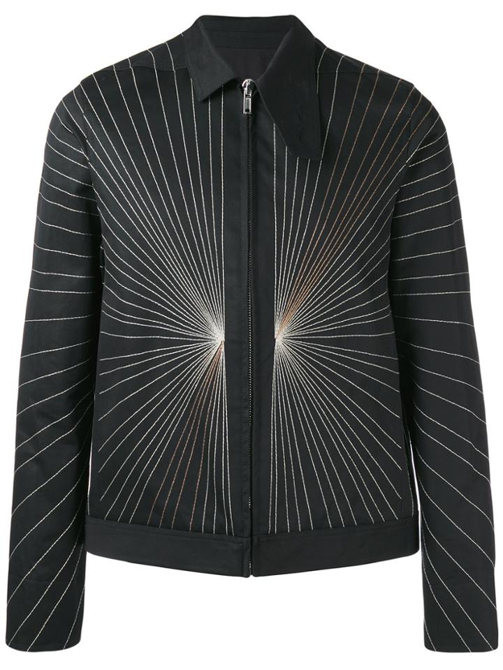 Rick Owens Embroidered Bomber Jacket - Black