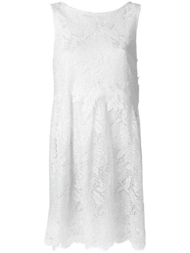 P.a.r.o.s.h. Rift Embroidered Lace Dress, Women's, Size: Medium, White, Viscose/polyamide/polyester/cotton
