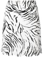 Versace Vintage Zebra Print Mini Skirt - White