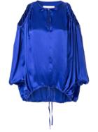Marques'almeida Oversized Cut-out Blouse - Blue