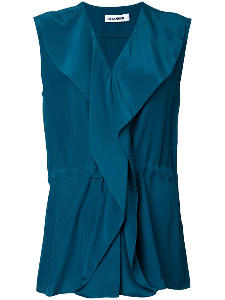 Jil Sander Wrap Blouse - Green