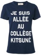 Maison Kitsuné Front Print T-shirt - Blue