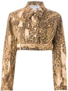Christian Dior Vintage Leopard Print Cropped Jacket