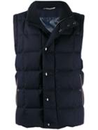 Canali Padded Sleeveless Gilet - Blue