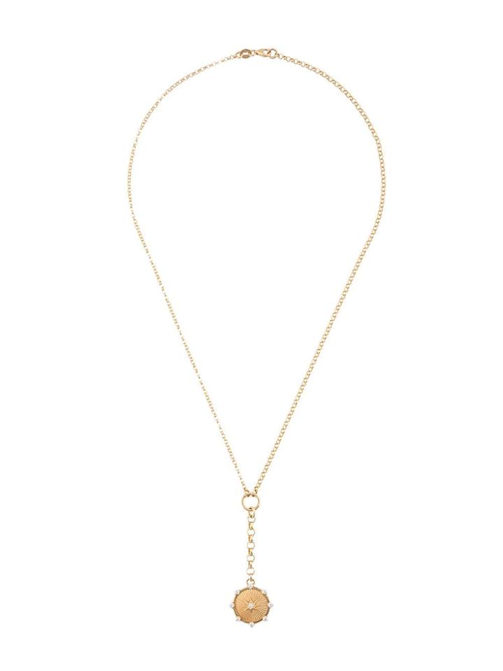 Jacquie Aiche 14kt Yellow Gold Star Medallion Necklace