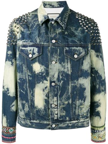 Gucci - Washed Studded Denim Jacket - Men - Cotton/acrylic/polyamide/viscose - 46, Blue, Cotton/acrylic/polyamide/viscose