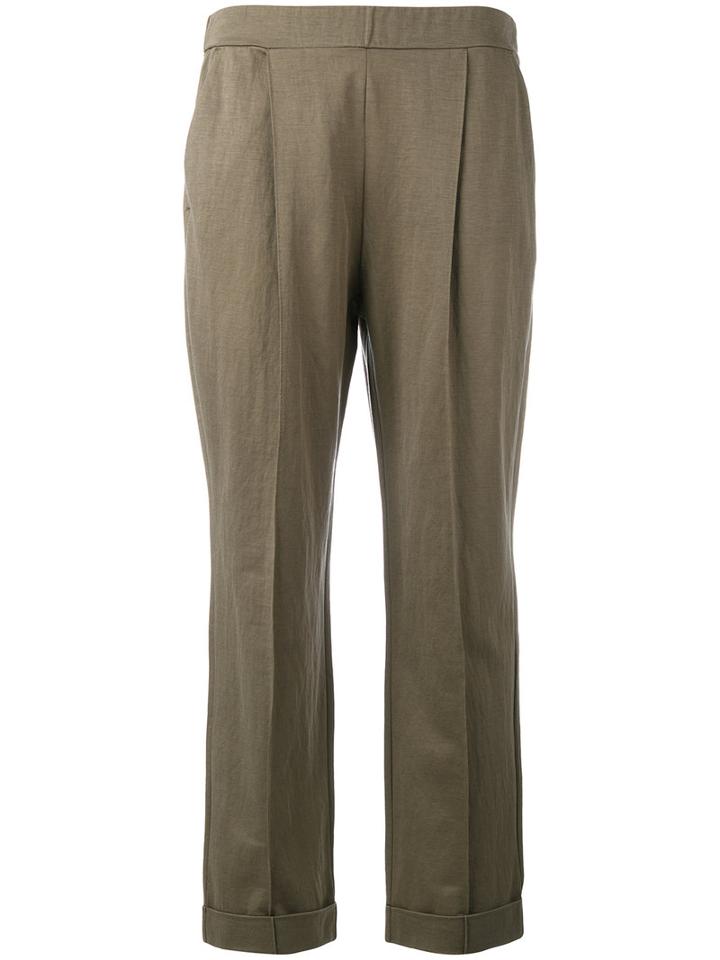 Dorothee Schumacher - Slouch Trousers - Women - Cotton/polyamide - 4, Women's, Brown, Cotton/polyamide