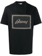 Brioni Logo Printed T-shirt - Black