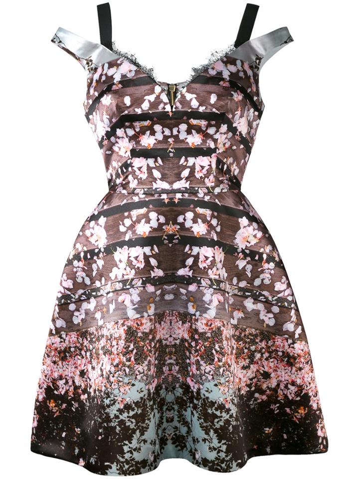 Natasha Zinko Floral Printed Dress - Brown