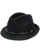 Valentino Vlogo Detail Trilby Hat - Black