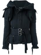 Dsquared2 'hunter' Jacket, Women's, Size: 40, Black, Calf Leather/polyamide/polyester/virgin Wool