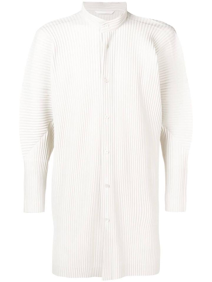 Homme Plissé Issey Miyake Pleated Button Shirt - White