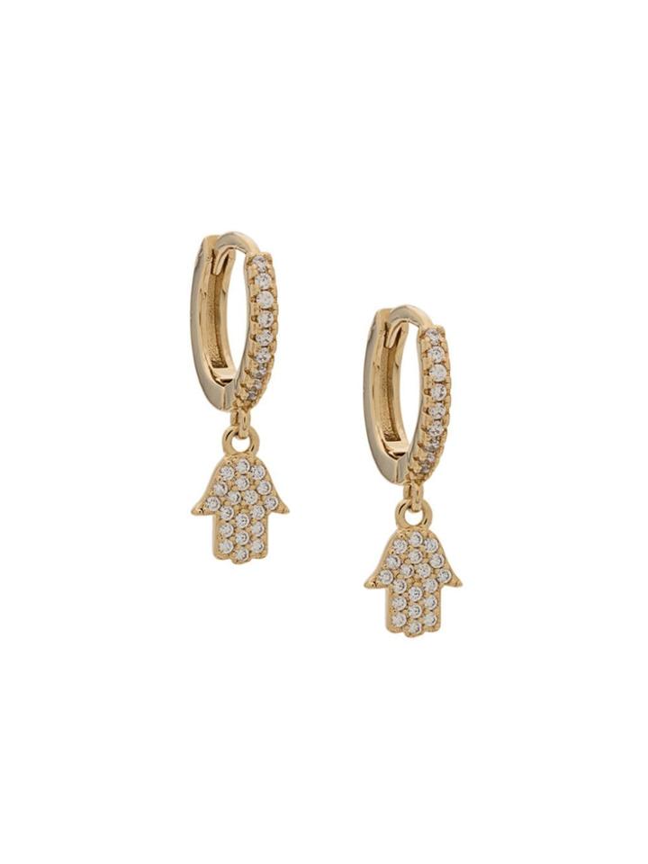 Federica Tosi Hamsa Hoop Earrings - Gold