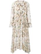 Zimmermann Painted Heart Ruffle Midi-dress - Multicolour