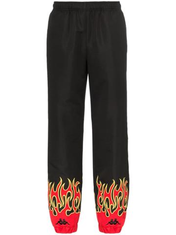 Charm's Fire Print Sweatpants - Black