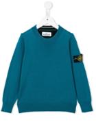 Stone Island Kids Crew Neck Jumper, Toddler Boy's, Size: 2 Yrs, Blue