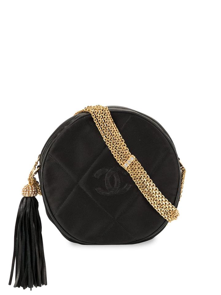 Chanel Pre-owned 1986-1988 Cc Quilted Chain Shoulder Bag - Black
