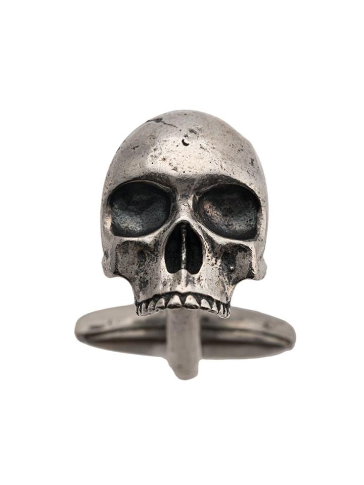 John Varvatos Skull Charm Cufflinks - Silver