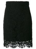 Proenza Schouler Lace-hem Fitted Skirt - Black