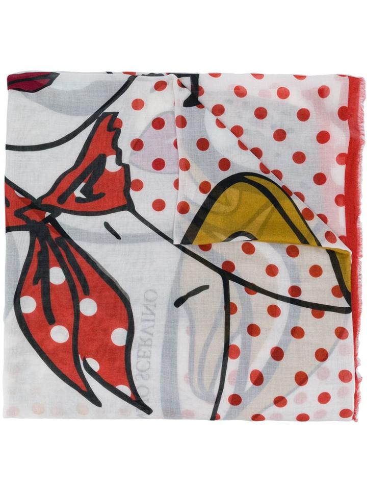 Ermanno Scervino All-over Print Scarf - White