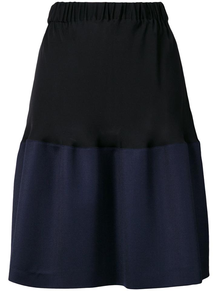 Maison Margiela Contrast Material Skirt - Black