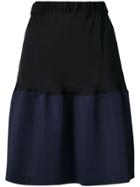 Maison Margiela Contrast Material Skirt - Black