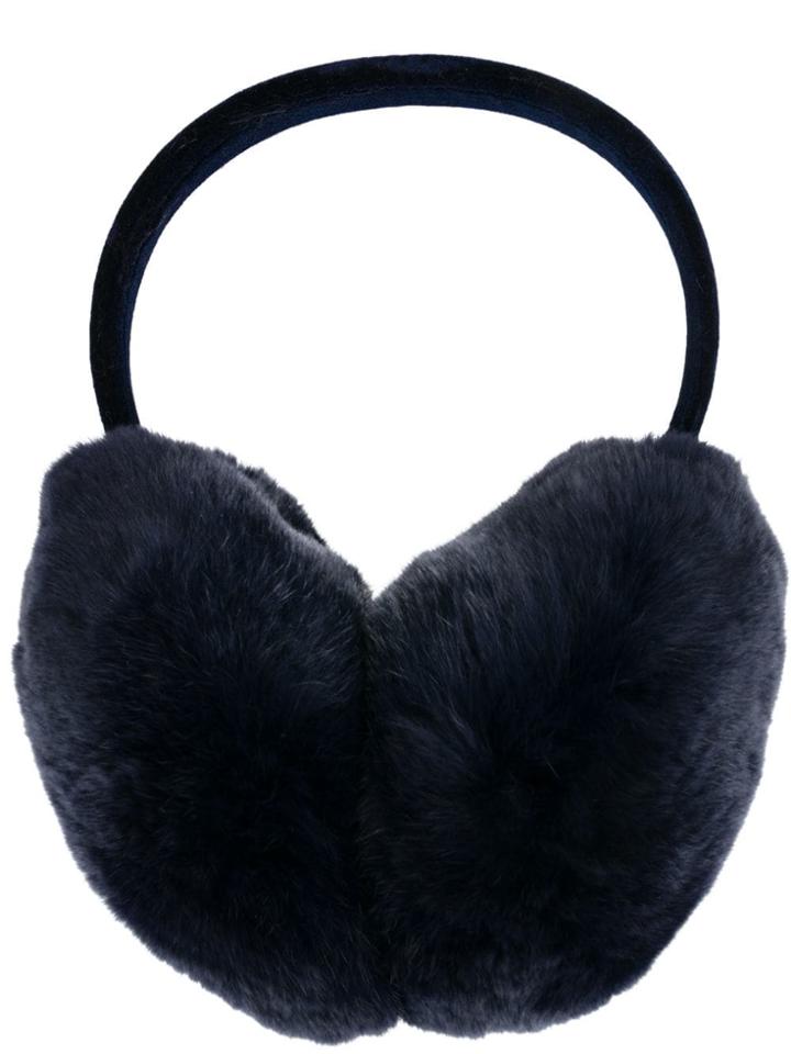Liska Fur Ear Muffs - Blue