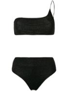 Oseree Lumière One-shoulder Swimsuit - Black