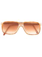 Yves Saint Laurent Vintage Rectangular Frame Sunglasses, Women's, Brown