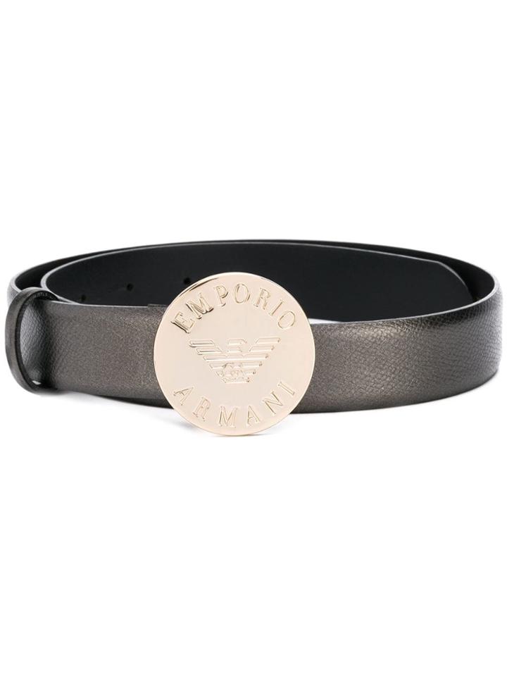 Emporio Armani Logo Belt - Metallic