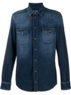 Dolce & Gabbana Dark Wash Denim Shirt - Blue