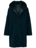 Guy Laroche Collared Coat - Blue
