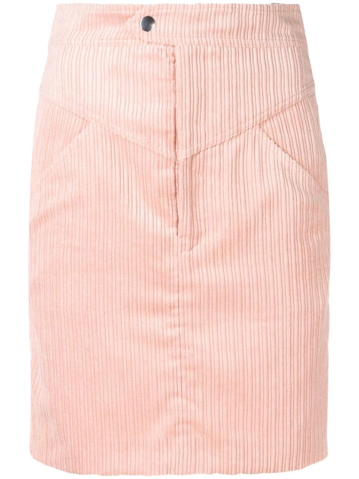 Isabel Marant High Waisted Corduroy Skirt - Pink