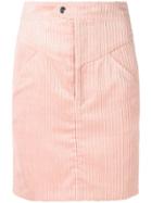 Isabel Marant High Waisted Corduroy Skirt - Pink