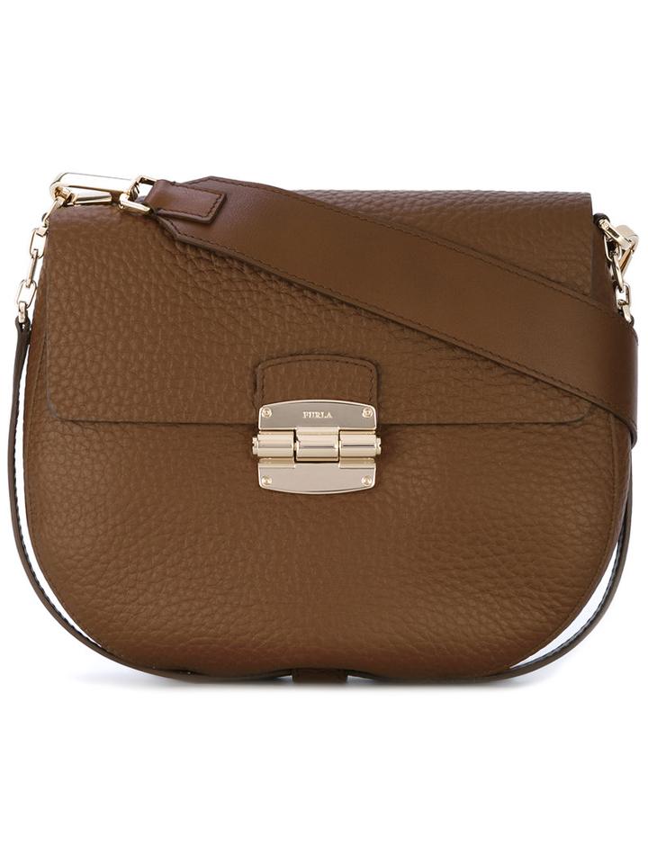 Furla - Club's Satchel - Women - Leather - One Size, Brown, Leather