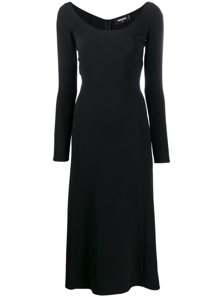 Dsquared2 Scoop Neck Crepe Dress - Black
