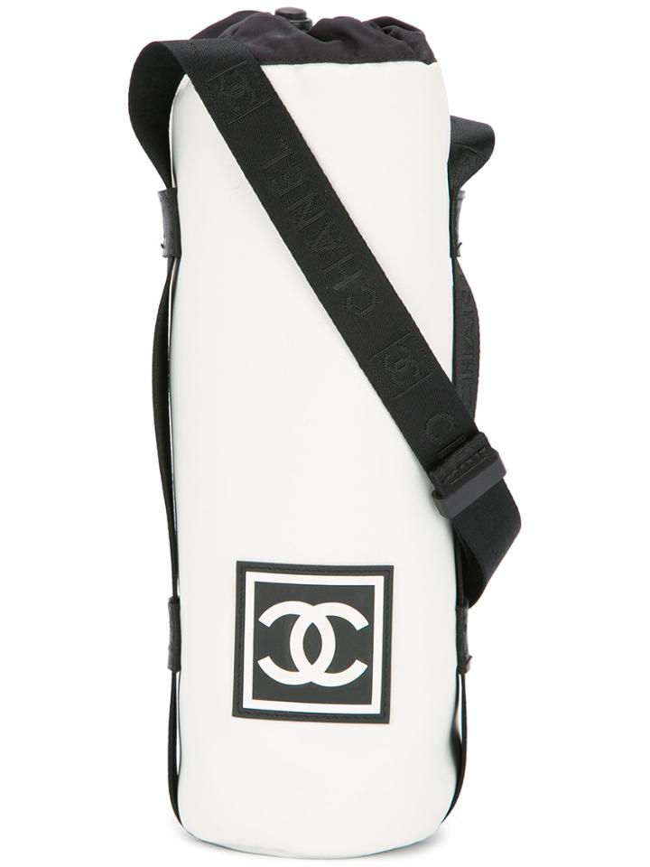 Chanel Vintage Sports Line Bottle Holder - White
