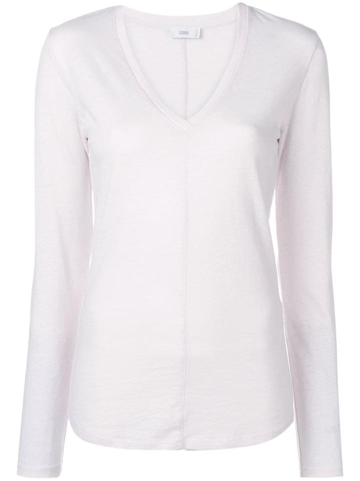Closed V-neck Top - Pink