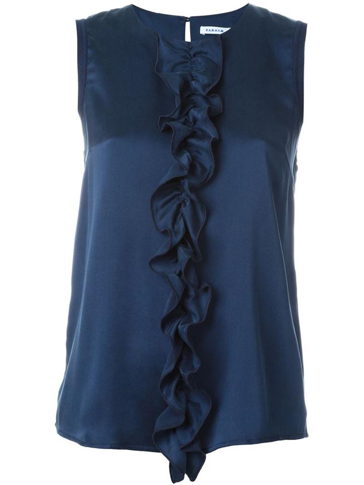 P.a.r.o.s.h. Safira Top, Women's, Size: L, Blue, Silk/spandex/elastane